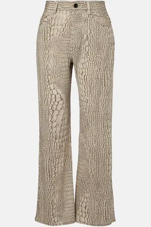 Acne Studios Pantalones rectos de crepé de tiro alto