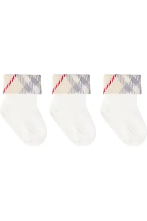 Burberry Bebé - set de 3 calcetines en mezcla de algodón