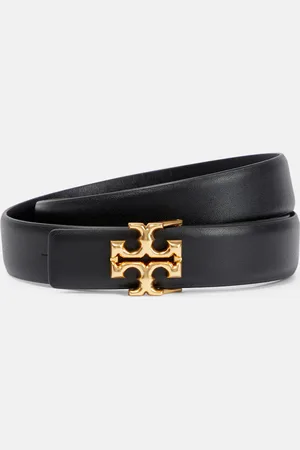 Tory Burch Cinturón Eleanor de piel con logo