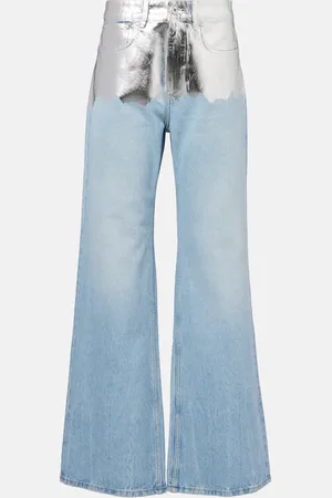 Paco rabanne Jeans anchos metalizados
