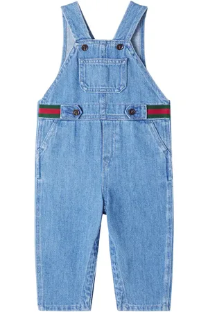 Gucci Bebé - peto de denim con Web