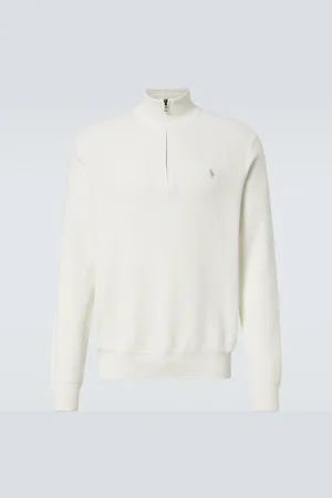Ralph Lauren Jersey de algodón con media cremallera