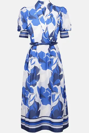 Rebecca Vallance Vestido midi Paros de algodón floral