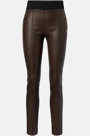 Brunello Cucinelli Pantalones slim de piel