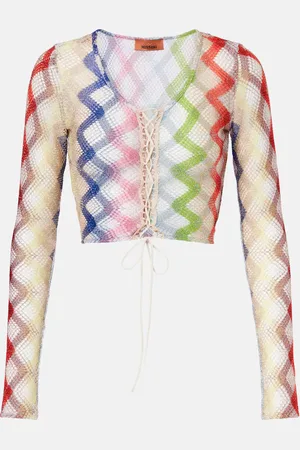 Missoni Crop top de croché con zigzag