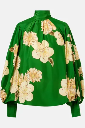 ALÉMAIS Alémais Blusa Sage de seda floral