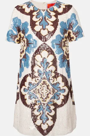 La DoubleJ Vestido corto Super Mini Swing con lentejuelas