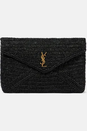 Saint Laurent Pouch Cassandre Large de rafia
