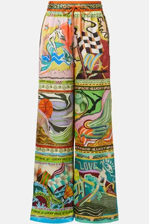 ALÉMAIS Alémais Pantalones palazzo Lucky Pace de seda
