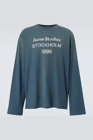 Acne Studios Camiseta de algodón y cáñamo con logo