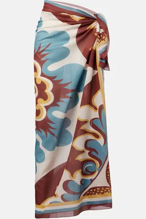 La DoubleJ Pareo de gasa de algodón estampado