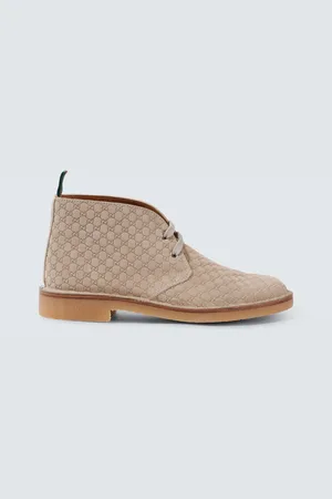 Gucci Botines de ante con GG