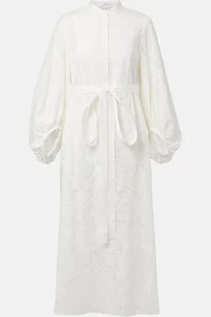 Erdem Vestido midi de encaje de algodón