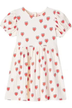 Mini Rodini Vestido acanalado en mezcla de algodón