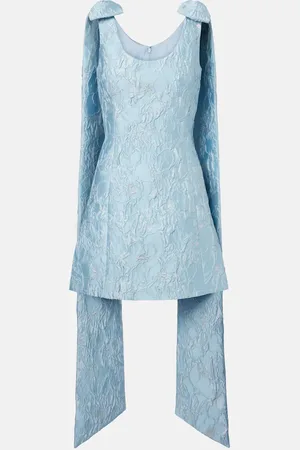 Markarian Vestido corto de lamé con brocado