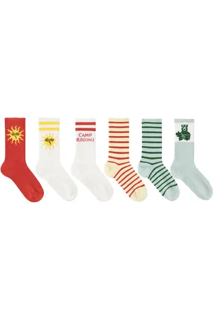 Mini Rodini Set de 6 pares de calcetines estampados