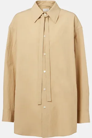 LEMAIRE Camisa de algodón con lazada
