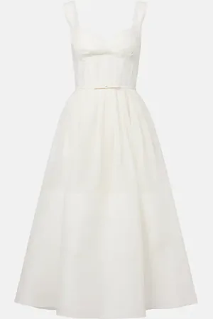 ZIMMERMANN Vestido midi Dawning de lino y seda