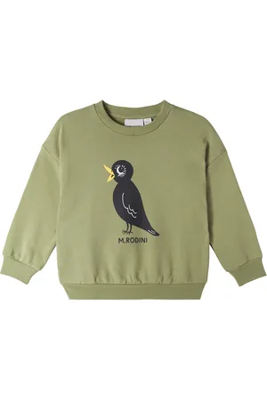 Mini Rodini Sudadera Blackbird de jersey de algodón