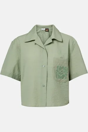 Loewe Camisa de popelín en mezcla de algodón con anagrama
