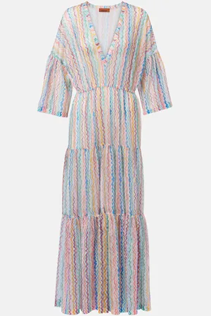 Missoni Vestido de playa a capas en zigzag