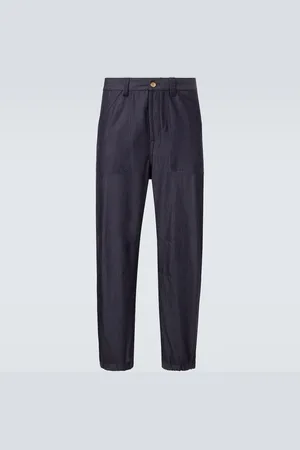 Brunello Cucinelli Pantalones rectos en mezcla de lana