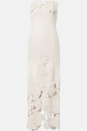 LEO LIN Vestido largo Rayna con aplique floral