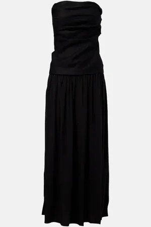 FAITHFULL THE BRAND Vestido largo Hedy de lino sin tirantes
