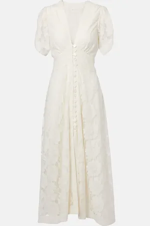 RIXO London Vestido largo Novara en mezcla de algodón