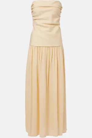 FAITHFULL THE BRAND Vestido largo Hedy de lino sin tirantes