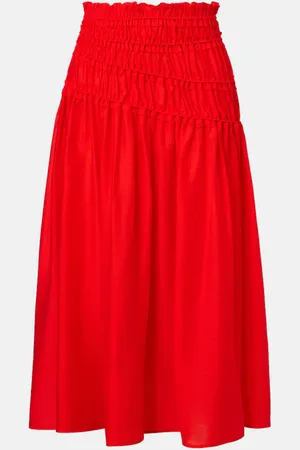 Tory Burch Falda midi fruncida