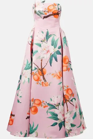 LEO LIN Vestido de cóctel Nora de satén floral
