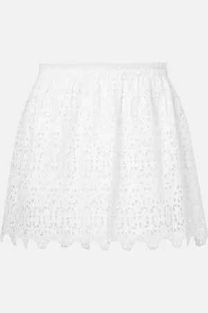 Frame Falda corta The Deco de algodón bordada