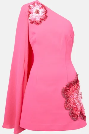 Rebecca Vallance Vestido corto Layana con capa adornado
