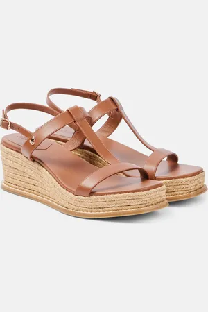 Jimmy Choo Alpargatas con cuña Theia 60 de piel