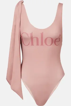 Chloé Chloé Bañador con logo y lazo