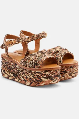 Robert Clergerie Sandalias con plataforma Arty de rafia