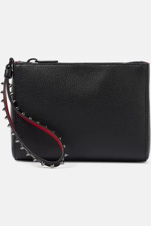 Christian Louboutin Pouch Cabata Mini de piel con tachuelas