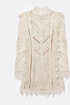 ZIMMERMANN Vestido corto Illuminate Cornelli de croché