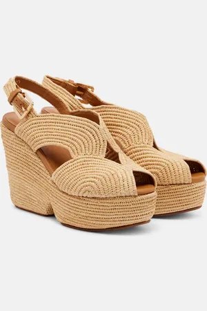 Robert Clergerie Sandalias Dolce de rafia con plataforma