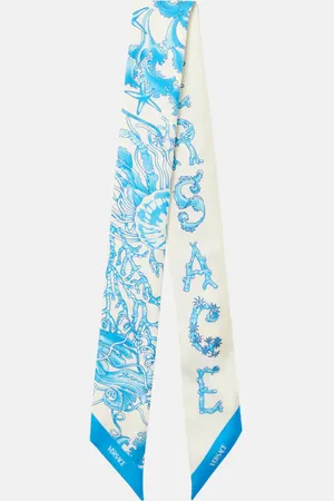 VERSACE Pañuelo Underwater Barocco de sarga de seda
