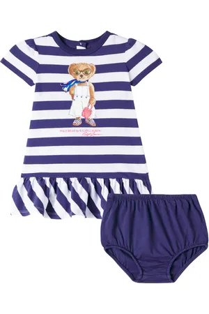 Ralph Lauren Bebé - set de vestido y braga Polo Bear