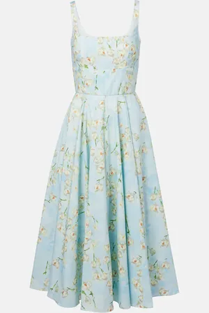 EMILIA WICKSTEAD Vestido midi Mona de algodón floral