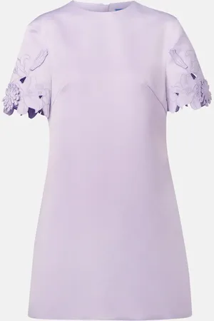 LEO LIN Vestido corto Aurie con aplique floral