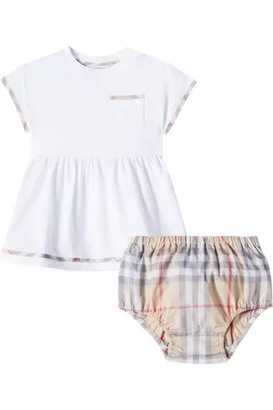 Burberry Bebé - set de vestido y braga de algodón
