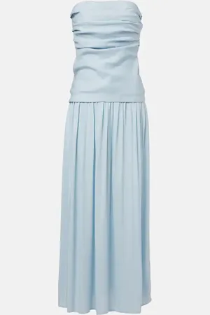 FAITHFULL THE BRAND Vestido largo Hedy de lino sin tirantes