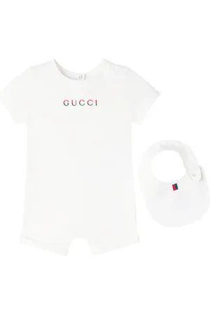 Gucci Bebé - set de body y babero de algodón