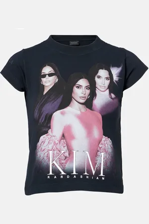 Balenciaga Camiseta en mezcla de algodón estampada