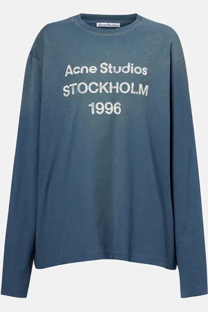 Acne Studios Camiseta de jersey en mezcla de algodón con logo