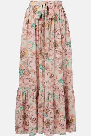 Chloé Chloé Falda midi de crepé de china de seda